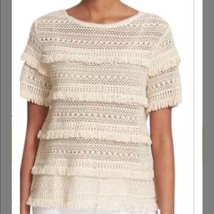 EUC Joie Knit Fringe Top
